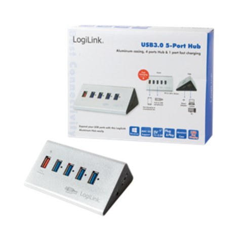 Logilink UA0227 USB 3.0 High Speed Hub 4-Port + 1x Fast Charging Port - 7
